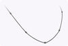 0.32 Carat Total Round Diamond by the Yard Necklace in 18k Black Rhodium