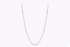 2.58 Carat Total Brilliant Round Diamond Long Fashion Necklace in White Gold