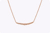 0.37 Carat Graduating Round Brilliant Cut Diamond Pendant in Rose Gold