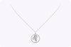 0.24 Carat Total Round Cut Diamond Aries Pendant Necklace in White Gold