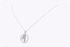 0.24 Carat Total Round Cut Diamond Aries Pendant Necklace in White Gold