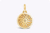 Victor Mayer Enamel and Diamond Sunburst Design Circle Pendant Necklace