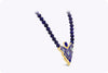 Tracey Designs Navajo Lapis Lazuli Beads, Gold and Enamel Necklace