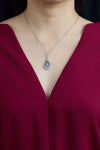 Antique 1.40 Carat Round Antique Cut Diamond Pendant Necklace in Platinum