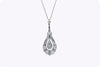 Antique 1.40 Carat Round Antique Cut Diamond Pendant Necklace in Platinum