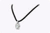 Judith Ripka Black Silk String Necklace with Antique White Gold Pendant