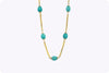 Shop the carved oval turquoise necklace in yellow gold