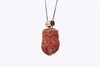 diamond coral pendant necklace