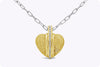 Judith Ripka Brilliant Round Diamond and Yellow Gold Heart Shape Pendant Necklace