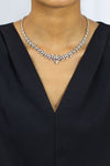 15.01 Carats Total Fancy Shape Diamond Cluster Necklace in White Gold