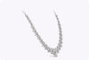 15.01 Carats Total Mixed-Cut Diamond Cluster Fashion Necklace in White Gold