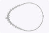 15.01 Carats Total Mixed Cut Diamond Cluster Fashion Necklace in White Gold