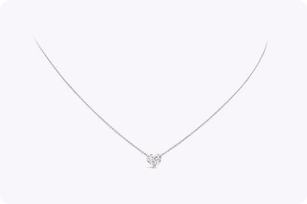 GIA Certified 1.18 Carats Heart Shape Diamond Solitaire Pendant Necklace in Platinum & White Gold