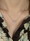 solitaire diamond pendant necklace in Roman Malaov