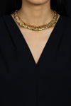 14K Yellow Gold Byzantine Link Intertwined Design Necklace