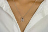 0.92 Carat Total Marquise Diamond Floral Motif Pendant Necklace in White Gold