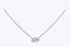 1.00 Carats Marquise Cut Diamond Solitaire Pendant Necklace in White Gold