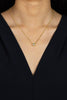 1.07 Carats Princess Cut Diamond Solitaire Bezel Pendant Necklace in Yellow Gold