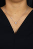 GIA Certified 1.02 Carats Pear Shape Diamond Halo Necklace in Platinum & White Gold