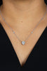 GIA Certified 1.02 Carats Pear Shape Diamond Halo Necklace in Platinum & White Gold