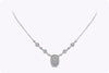 1.24 Carats Total Round Cut Diamond Fashion Pendant Necklace in White Gold