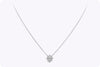 GIA Certified 1.02 Carats Total Mixed Cut Diamond Halo Pendant Necklace in Platinum