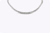 21.15 Carats Total Baguette Cut Diamond Channel Set Tennis Necklace in Platinum