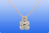 GIA Certified 9.26 Carat Total Mixed Cut Diamond Pendant Necklace in Rose Gold