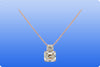 GIA Certified 9.26 Carat Total Mixed Cut Diamond Pendant Necklace in Rose Gold