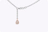 10.28 Carats Total Pear Shape Diamond Double-Sided Fringe Necklace