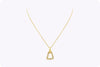 0.38 Carat Total Round Diamond Open-Work Pendant Necklace in Yellow Gold
