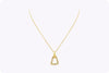 0.38 Carat Total Brilliant Round Diamond Open-Work Pendant Necklace in Yellow Gold