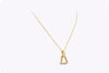 0.38 Carat Total Round Diamond Open-Work Pendant Necklace in Yellow Gold