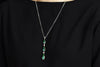 6.31 Carats Total Pear Shape Colombian Emerald and Diamond Pendant Necklace in Yellow Gold