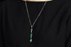 5.50 Carats Total Pear Shape Colombian Emerald & Diamond Pendant Necklace in Yellow Gold & Platinum