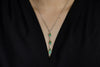 5.50 Carats Total Pear Shape Colombian Emerald & Diamond Pendant Necklace in Yellow Gold & Platinum