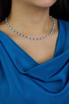 2.03 Carats Round Brilliant Cut Diamonds By the Yard Necklace in White Gold