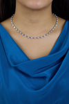 2.03 Carats Round Brilliant Cut Diamonds By the Yard Necklace in White Gold