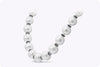 11.02 Carat Total Black Diamonds and Graduating White Pearl Necklace