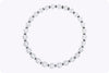 11.02 Carats Total Black Diamonds with Natural White Pearls Necklace in White Gold