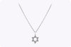 0.19 Carats Total Round Diamond Star of David Pendant Necklace