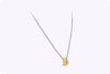 GIA Certified 0.92 Carat Pear Shape Diamond Pendant Necklace in Two-Tone Gold