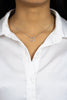 0.79 Carats Total Fancy Cut Heart Shape Pendant Necklace in White Gold