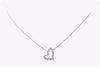 0.79 Carat Total Fancy Cut Heart Shape Pendant Necklace in White Gold