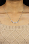 2.70 Carats Total Graduating Round Brilliant Cut Diamond Necklace in White Gold