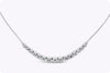 2.70 Carats Total Graduating Round Brilliant Cut Diamond Necklace in White Gold