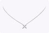 0.93 Carats Total Marquise Cut Diamond Pendant Necklace in White Gold