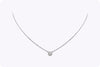 0.25 Carat Round Cut Diamond Solitaire Pendant Necklace in White Gold