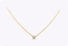0.26 Carat Round Diamond Bezel Solitaire Pendant Necklace in Yellow Gold