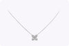 0.53 Carat Marquise Cut Halo Diamond Pendant Necklace